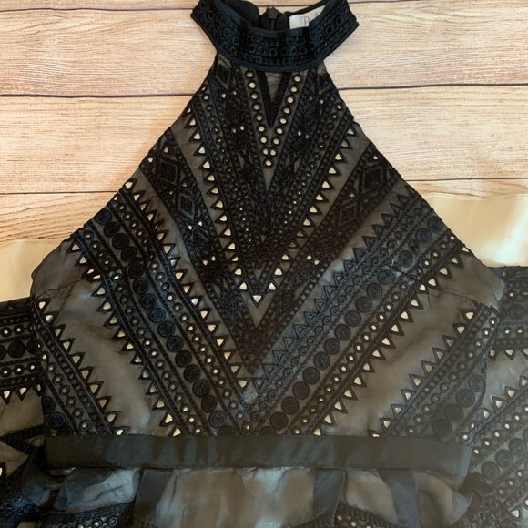 PARKER High Neck Fit Flare Dress - Picture 5 of 8